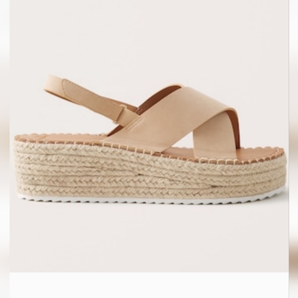 A&F Platform Sandals Espadrilles Sz 9/10